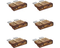 ProPlus Steekzekeringen - 7,5 Ampère - Bruin - 6 stuks - Bescherming tegen overbelasting