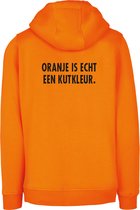 Hoodie oranje L - Oranje is echt een kutkleur - soBAD. - Oranje hoodie dames - Oranje hoodie heren - Oranje sweater - Koningsdag