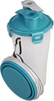 Flamingo 2-in-1 reisbeker trinka voor water - 13cm l x 13cm b x 23cm h