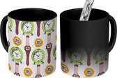 Magische Mok - Foto op Warmte Mokken - Koffiemok - Wekker - Horloges - Stopwatch - Patronen - Magic Mok - Beker - 350 ML - Theemok