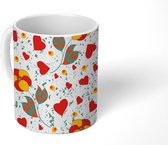 Mok - Koffiemok - Bloem - Valentijn - Design - Mokken - 350 ML - Beker - Koffiemokken - Theemok