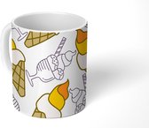 Mok - Koffiemok - Kop - IJs - Zomer - Patronen - Mokken - 350 ML - Beker - Koffiemokken - Theemok