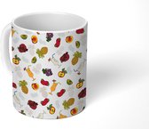 Mok - Koffiemok - Fruit - Cocktail - Abstract - Patroon - Mokken - 350 ML - Beker - Koffiemokken - Theemok