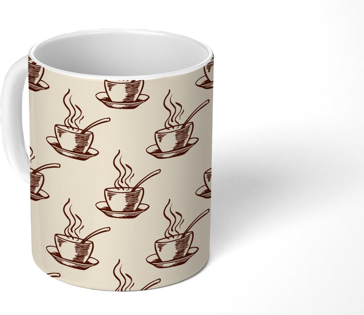 Mok - Koffiemok - Patronen - Vintage - Koffie - Mokken - 350 ML - Beker - Koffiemokken - Theemok