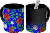 Magische Mok - Foto op Warmte Mokken - Koffiemok - Rozen - Patronen - Bloemen - Magic Mok - Beker - 350 ML - Theemok