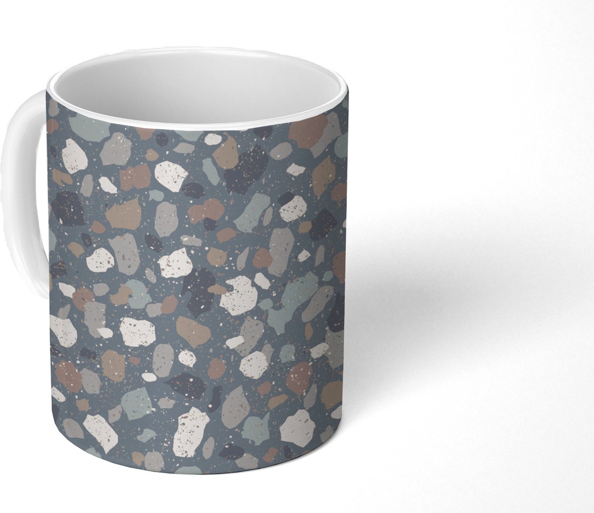 Mok - Koffiemok - Retro - Terrazzo - Geometrie - Patronen - Mokken - 350 ML - Beker - Koffiemokken - Theemok