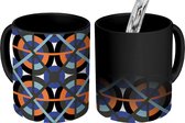 Magische Mok - Foto op Warmte Mokken - Koffiemok - Netwerk - Cirkels - Patroon - Magic Mok - Beker - 350 ML - Theemok