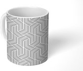 Mok - Koffiemok - Lijn - Zigzag - Geometrie - Design - Mokken - 350 ML - Beker - Koffiemokken - Theemok