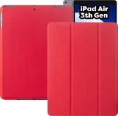 Tablet Hoes + Standaardfunctie - Geschikt voor iPad Air Hoes 3e Generatie -10.5 inch (2019) - Rood
