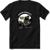 Cross Country T-Shirt | Mountainbike Fiets Kleding | Dames / Heren / Unisex MTB shirt | Grappig Verjaardag Cadeau | Maat 3XL