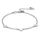 Twice As Nice Armband in zilver, 3 sterretjes 16 cm+3 cm