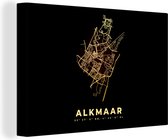 Canvas Schilderij Stadskaart - Alkmaar - Kaart - Plattegrond - Nederland - 90x60 cm - Wanddecoratie