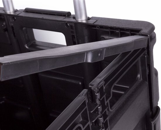 Chariot Höfftech avec caisse pliable - Max. 25 Kg - 40 Litre - Poignée télescopique