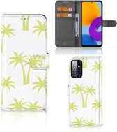 Magnet Case Geschikt voor Samsung Galaxy M52 Telefoonhoesje Palmtrees