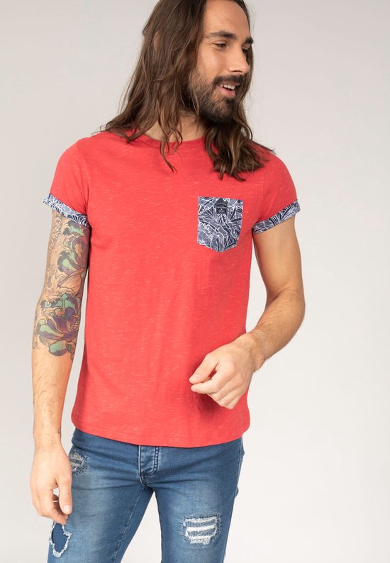 DEELUXE Gemêleerd T-shirt met bedrukte detailsSHAMAR Light Red Mel