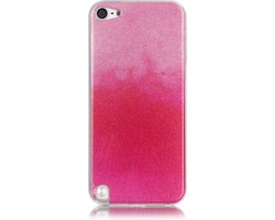 Peachy Ombre roze glitter hoesje geschikt voor iPod Touch 5 6 7 TPU case