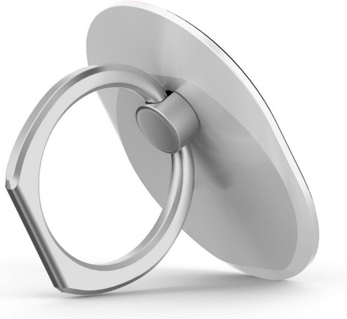 Peachy Ring zilver grip universeel smartphone houder standaard grijs