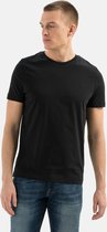 camel active T-Shirt Basic T-shirt with round neck in organic cotton - Maat menswear-6XL - Schwarz