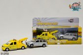 Kids Globe Die Cast Takelwagen met Vollvo V70 met L/G 2 ass.