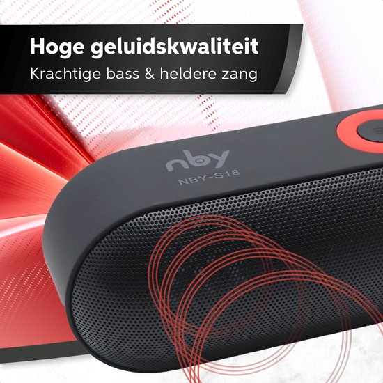 NBY Krachtige Bluetooth Speaker - 10W Surround Sound Draadloze Luidspreker  - 10 Meter... | bol.com