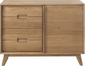 24Designs Sandved Eiken Dressoir 1-Deur/4-Laden - L108 X B45 X H80 Cm