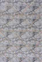 Magic Floor - Tapijt - Woonkamer - Vloerkleed Pera 0201A - Grijs - Polyester - (150x80cm)