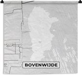 Wandkleed - Wanddoek - Nederland - Kaart - Stadskaart - Plattegrond - Bovenwijde - 90x90 cm - Wandtapijt