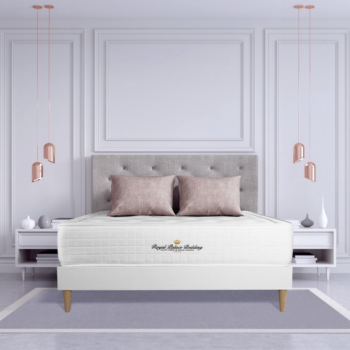Buckingham matras 140 x 210 cm , Traagschuim , Gebalanceerd, 7 comfortzones