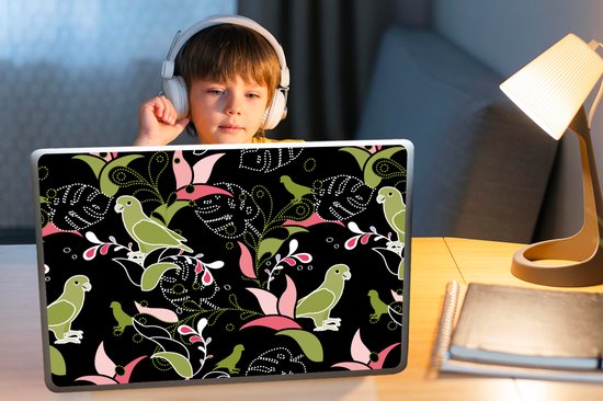 Sticker ordinateur portable - 17,3 pouces - Jungle - Vogel - Motifs