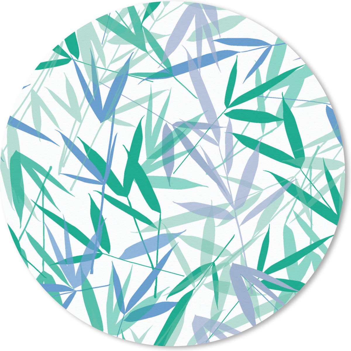 Muismat rond 30x30 cm - Mousepad Patroon - Bladeren - Planten - Ronde muismatten