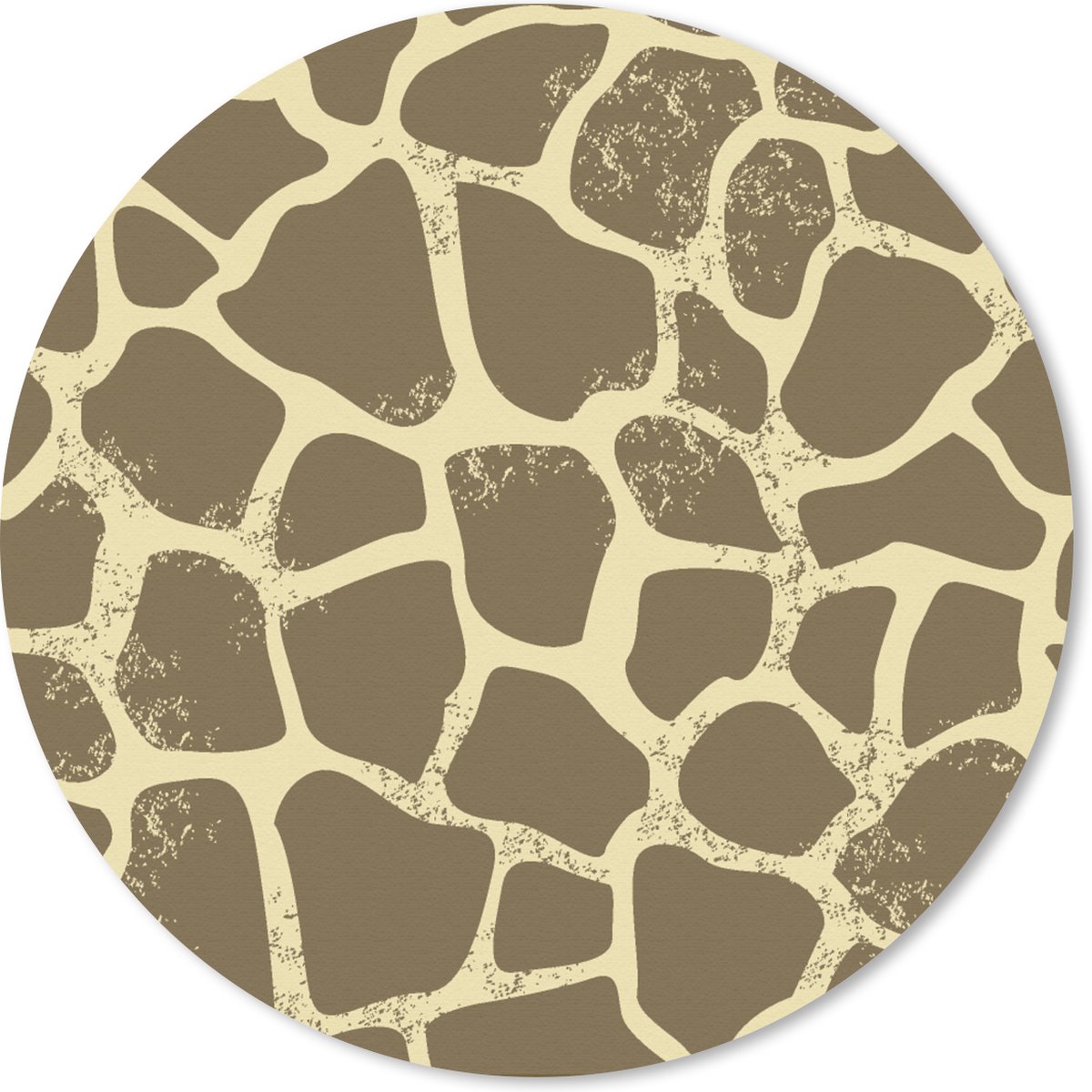Muismat rond 50x50 cm - Mousepad Patroon - Giraf - Vacht - Ronde muismatten