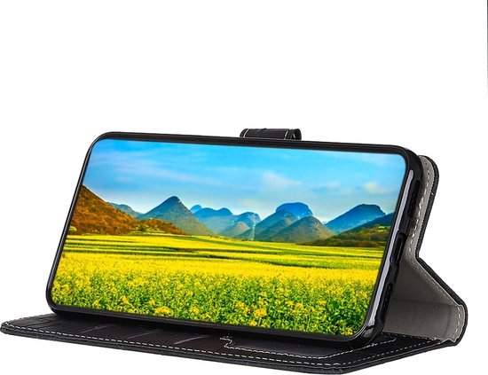 Etui Portefeuille Mobigear Crocodile Luxury Noir Samsung Galaxy A21