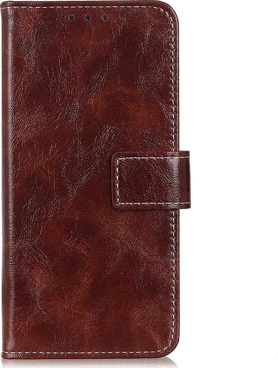 Mobigear Telefoonhoesje geschikt voor Huawei P40 Pro Plus Hoesje | Mobigear Basic Bookcase Portemonnee | Pasjeshouder voor 3 Pasjes | Telefoonhoesje voor Pinpas / OV Kaart / Rijbewijs - Bruin
