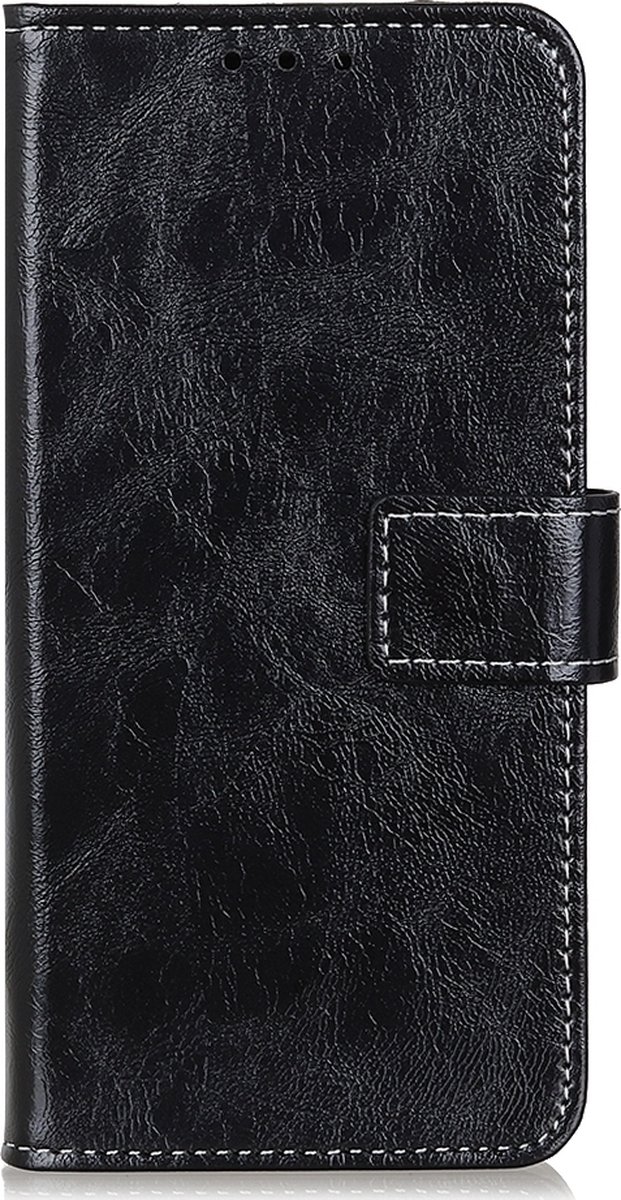 Mobigear Telefoonhoesje geschikt voor LG K50s Hoesje | Mobigear Basic Bookcase Portemonnee | Pasjeshouder voor 3 Pasjes | Telefoonhoesje voor Pinpas / OV Kaart / Rijbewijs - Zwart
