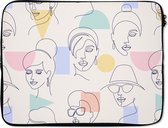 Housse pour ordinateur portable 17 pouces - Fille - Femme - Motifs - Pastel - Fille - Kids - Enfants - Enfant - Housse pour ordinateur portable