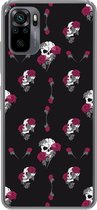 Coque de téléphone adaptée à la coque Xiaomi Redmi Note 10 Pro - Meiden - Crâne - Roses - Motifs - Fille - Kids - Enfants - Fille - Coque de téléphone en Siliconen