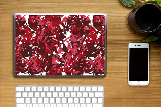 Sticker ordinateur portable - 14 pouces - Motif - Jungle - Rouge