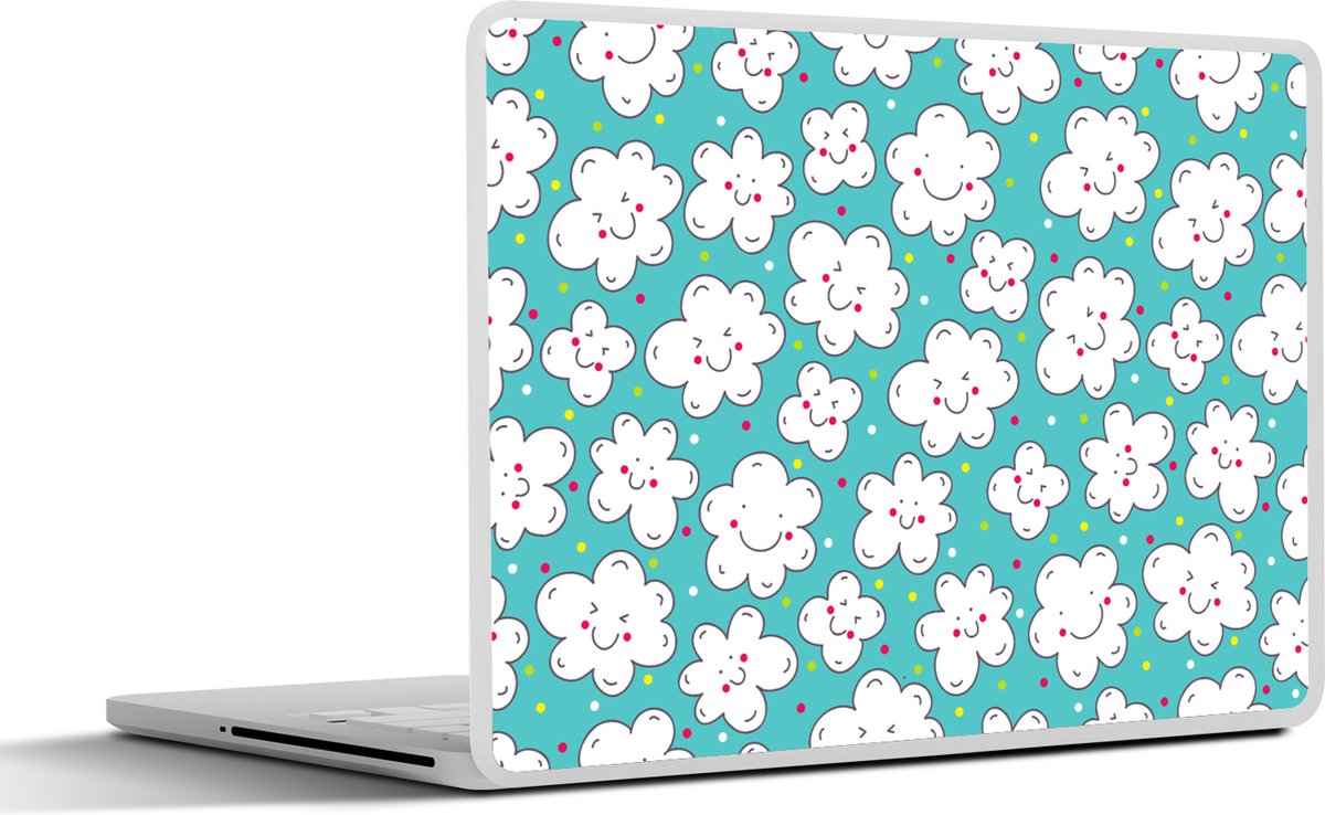 Laptop sticker - 14 inch - Patronen - Wolk - Lucht - Jongens - Kinderen - Kids - 32x5x23x5cm - Laptopstickers - Laptop skin - Cover