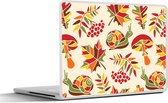 Laptop sticker - 15.6 inch - Herfst - Slakken - Patroon - 36x27,5cm - Laptopstickers - Laptop skin - Cover