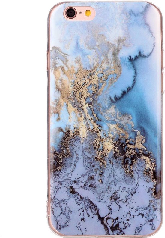 Indiener snijder Raadplegen MobiGear Marmer Softcase Cover Blauw voor Apple iPhone 6 / 6s | bol.com