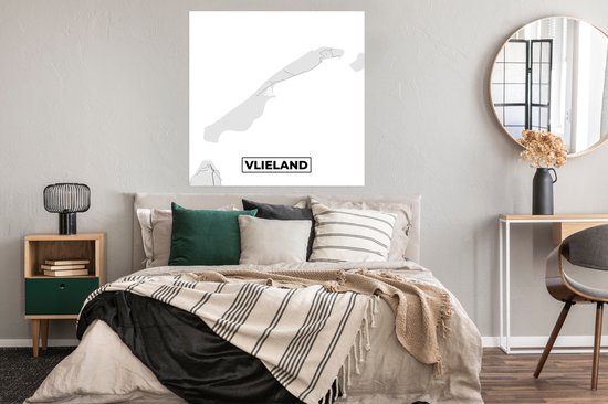 Affiche Carte - Vlieland - Île - Carte - Plan de la ville - 100x100 cm XXL
