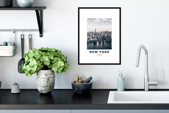 Fotolijst incl. Poster - Amerika - New York - Architectuur - 30x40 cm - Posterlijst