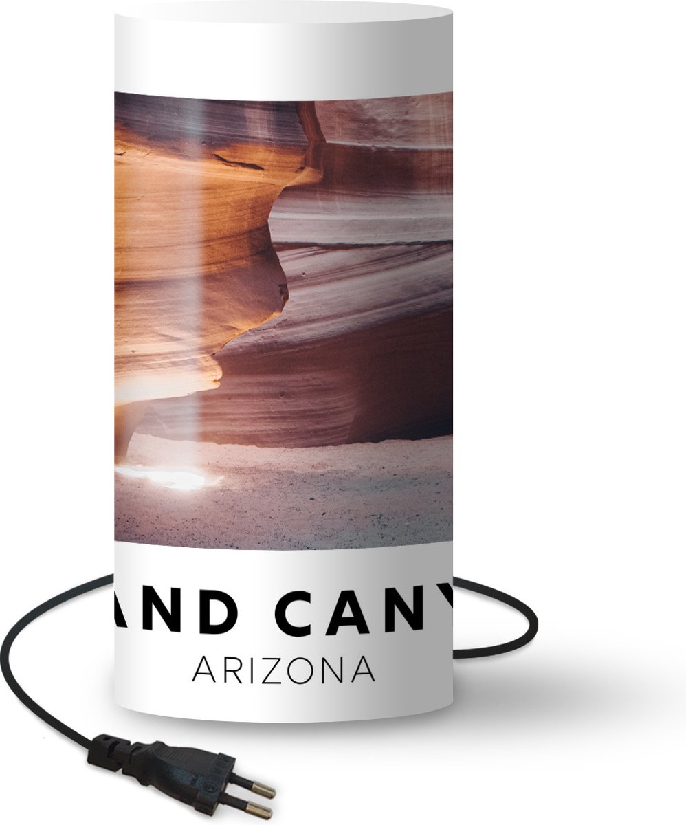 Lamp - Nachtlampje - Tafellamp slaapkamer - Amerika - Arizona - Kloof - 33 cm hoog - Ø15.9 cm - Inclusief LED lamp