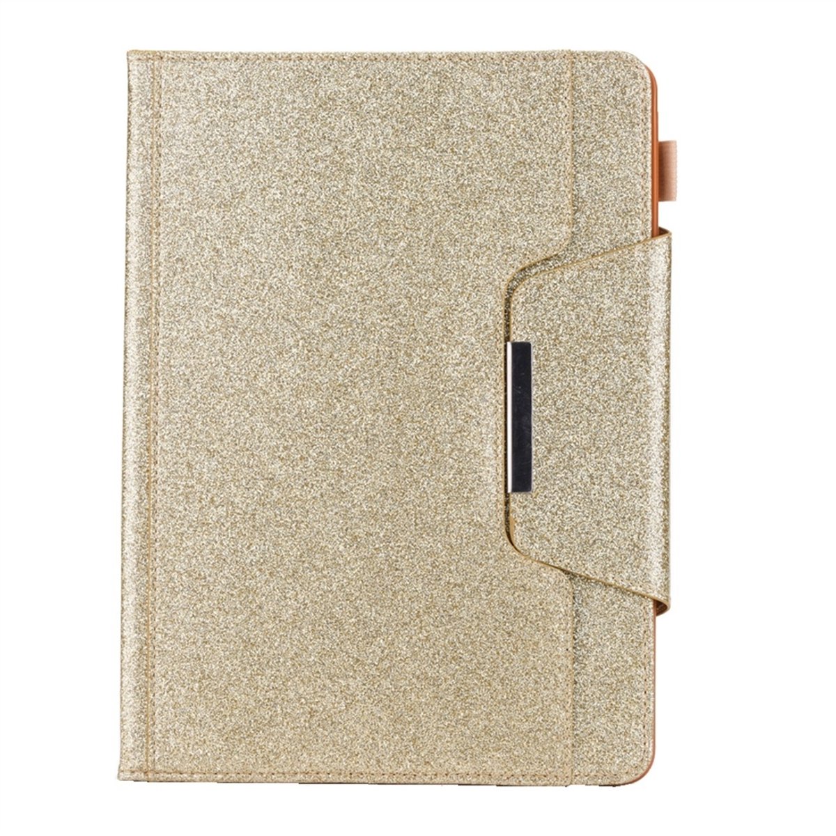 Mobigear Tablethoes geschikt voor Apple iPad 7 (2019) Hoes | Mobigear Luxury Bookcase + Stylus Houder - Goud
