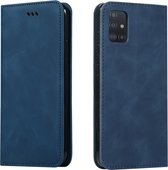 Mobigear Telefoonhoesje geschikt voor Samsung Galaxy A51 Hoesje | Mobigear Retro Slim Bookcase Portemonnee | Pasjeshouder voor 2 Pasjes | Telefoonhoesje voor Pinpas / OV Kaart / Rijbewijs - Blauw