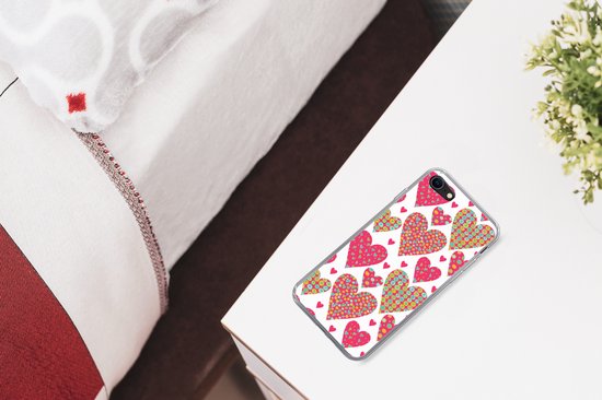 Coque iPhone SE 2020 - Fille - Coeur - Amour - Motifs - Coque de téléphone en Siliconen -
