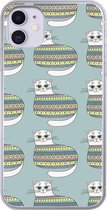 Coque iPhone 11 - Fille - Chats - Pull - Motifs - Fille - Kids - Enfants - Meiden - Coque de téléphone en Siliconen