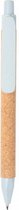 balpen Eco 14 x 1,1 cm kurk/tarwestro blauw