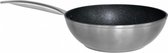 braadpan 51 x 29 x 12 cm aluminium zilver/zwart