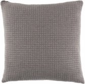 kussen Elle 45 x 45 cm polyester/nylon grijs
